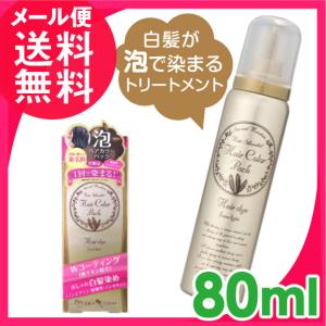 白髪染め 泡カラー ヘアーシルエット ナチュラルブラウン 泡ヘアカラートリートメントパック 80g メール便 送料無料