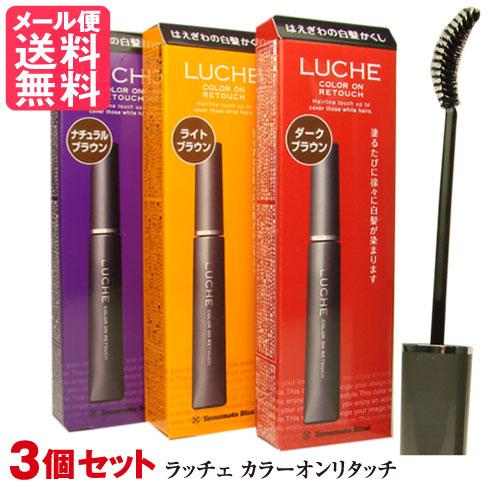 3本 ラッチェ カラーオンリタッチ 白髪染め 部分染め 白髪かくし マスカラ メール便 送料無料