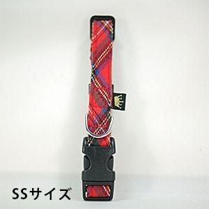 フェリーク タータンチェックカラー レッド SSサイズ（犬用カラー） （メール便可） n｜neo-select