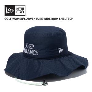 ニューエラ NEW ERA Women's アドベンチャー ワイドブリム SHELTECH ネイビー ゴルフ ハット 帽子｜neo