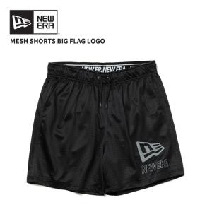 ニュー エラ NEW ERA メッシュ ショートパンツ Big Flag Logo ブラック  パフォーマンスアパレル パンツ ボトムス 半ズボン メンズ