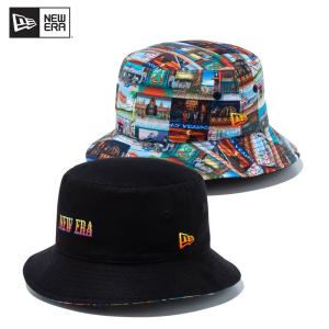 ニュー エラ NEW ERA バケット01 リバーシブル STREET FIGHTER II  ステージ ブラック オールオーバープリント バケハ バケットハット 帽子  [AA]｜neo