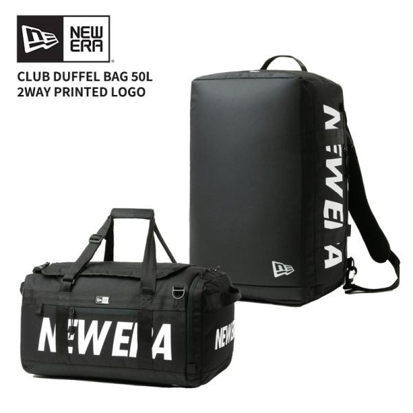 ニューエラ ボストンバッグ NEW ERA クラブ ダッフルバッグ 50L 2ウェイ プリントロゴ ...
