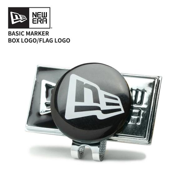 ニューエラ ゴルフマーカー NEW ERA ベーシックマーカー ボックスロゴ フラッグロゴ シルバー...