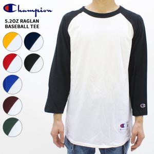 チャンピオン Champion ラグラン ベースボール Tシャツ 5.2oz Raglan Baseball Tee t1397 メンズ 7分袖 Tシャツ