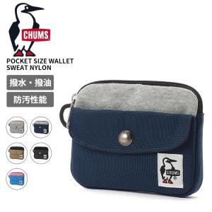 チャムス コンパクト財布 コインケース ポケットサイズウォレットスウェットナイロン ミニ財布 CH60-3816