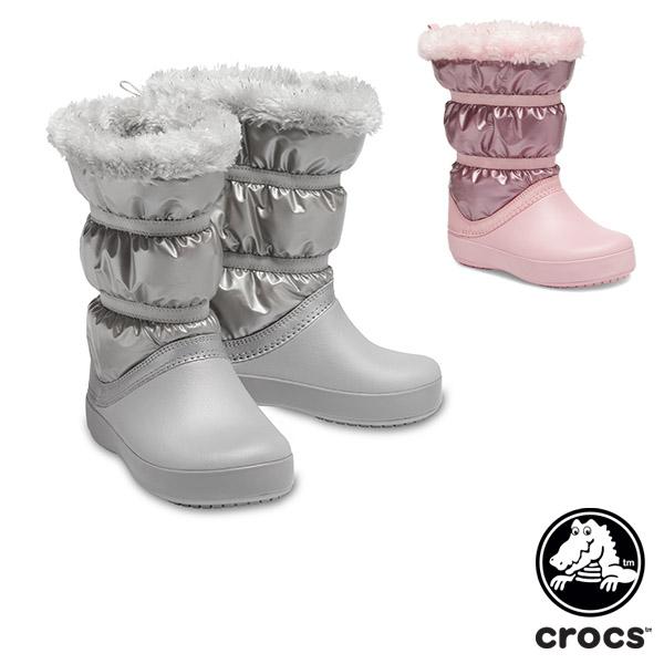 クロックス CROCS クロックバンド ロッジポイント メタリック ブーツ ＧＳ crocband ...