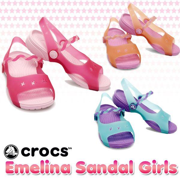 クロックス CROCS エメリナ サンダル ガールズ Emelina Sandal Girls サン...