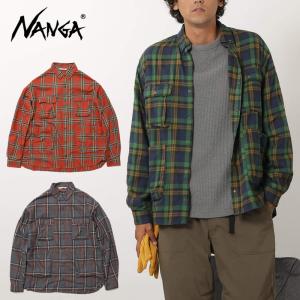 NANGA（ナンガ） OMBRE CHECK W PK BOX SHIRT オンブレチェック ダブル