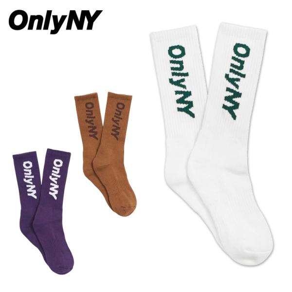 オンリー ニューヨーク Only Ny  Block Logo Socks 靴下 ソックス 男性用 ...