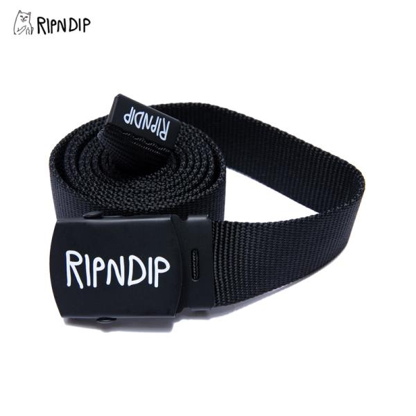【並行輸入】リップンディップ RIPNDIP Logo Web Belt Black ウェブ ベルト...