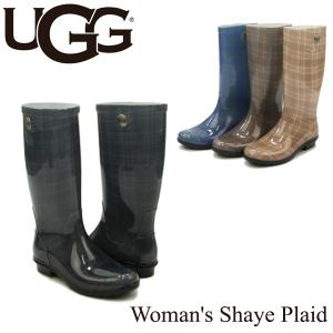 アグ UGG ウィメンズ シェイ プラッド Woman's Shaye Plaid レインブーツ 長靴[CC]