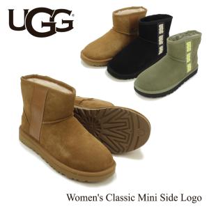 アグ  UGG  ウィメンズ クラシック ミニ サイド ロゴ Women's Classic Mini Side Logo  ムートンブーツ ショート  [CC]