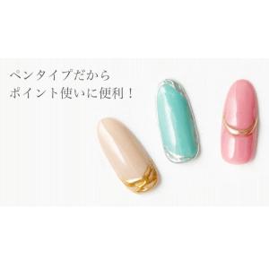 ネイルアート ミラーパウダー ペン ゴールド ...の詳細画像3