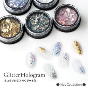 ホワイト＆シルバー グリッターセット ラメ/ホロ/乱切りフィルム8種