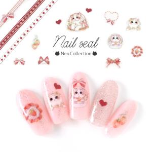 ネイルパーツ ゆる猫 2個入り キャット クロネコ 白猫 三毛猫 パーツ
