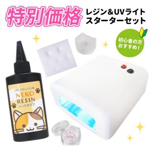 ネコレジン　レジンお試しセット　レジンクラフト　レジン用ライト　UVライト　シリコンモールド
