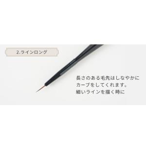 ジェルネイルブラシ 選べる5種(ラインショート...の詳細画像2