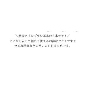 ジェルネイルブラシ3本セット 基本の3種筆 平...の詳細画像1