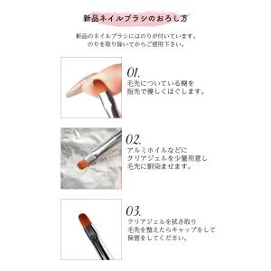 ジェルネイルブラシ3本セット 基本の3種筆 平...の詳細画像3