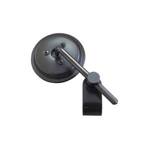 ３ｉｎ　ショートステムラウンドミラー　クランプ付き　ブラック