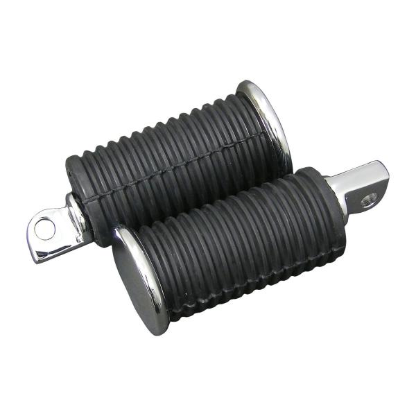 ＯＥＭタイプ　クロームエンドラバーフットペグ　ブラック　ラージ