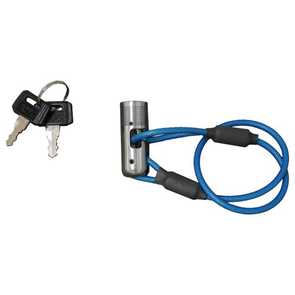 ワイヤータイプ　ヘルメットロック　ブルー