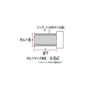 ヘックスボルト 3/8-16×1in クロームの詳細画像1