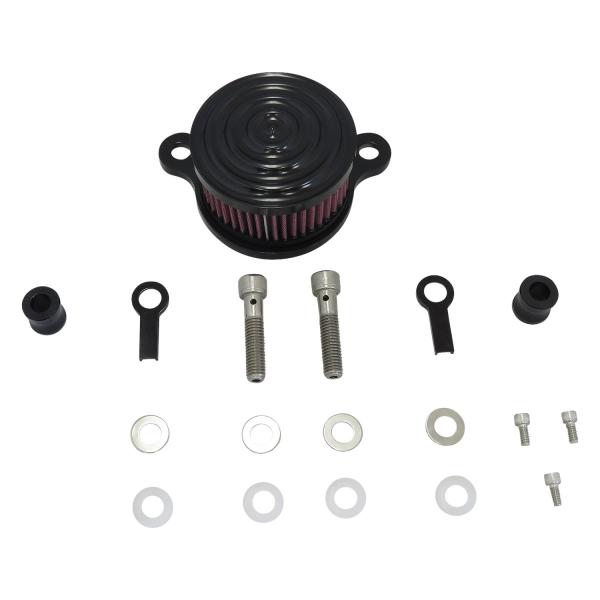 ４ｉｎラウンドエアクリーナー　リップル　ブラック　９１ｙ−ＸＬ