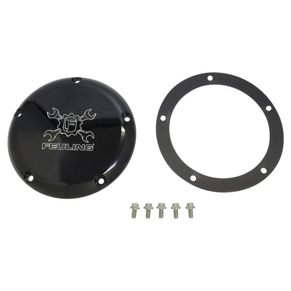 ギアクロスロゴ　ダービーカバー５穴　ブラック