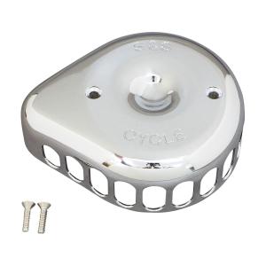 S＆S ティアドロップ エアクリーナーツインカム＆エボ　17-0450 17-0450:S＆S ティアドロップ エアクリーナーセット(クローム