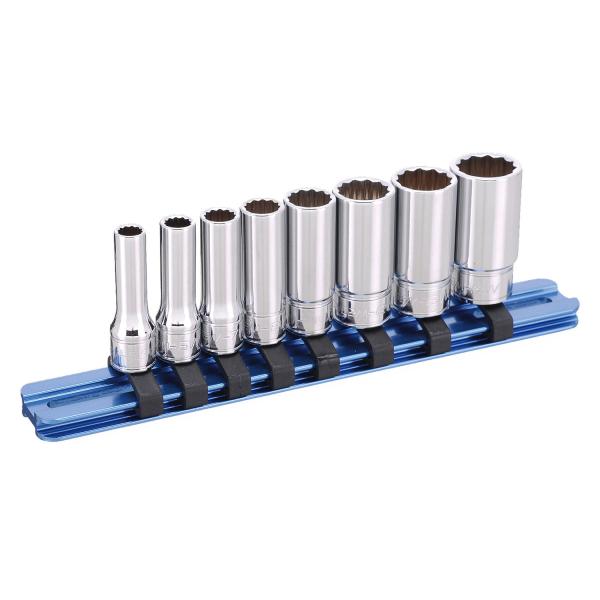 ＤＥＥＮ　１／４ＳＱ　１２角　セミディープミリソケット　８ピースセット