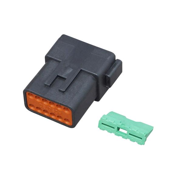 ドイチェＤＴコネクタープラグ　１２ピン　ブラック