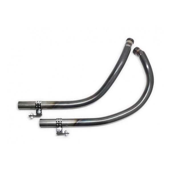 モーターロック　オールドスタイル手曲げマフラー　０４−０６ｙＸＬ　ベアメタル