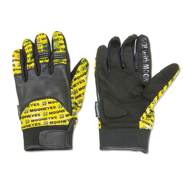 ＭＱＱＮＥＹＥＳ　レザーメッシュグローブ　イエロー　ＸＬ