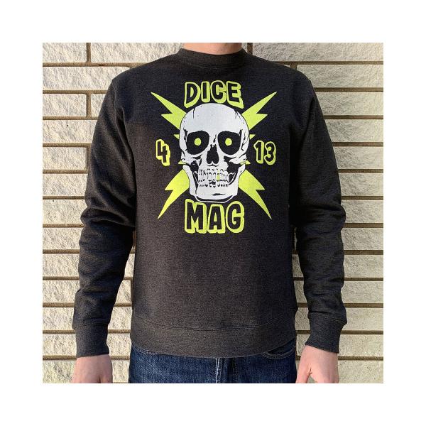 ダイスマガジン　クルーネックスウェット　スカル４／１３　ブラック　Ｌ