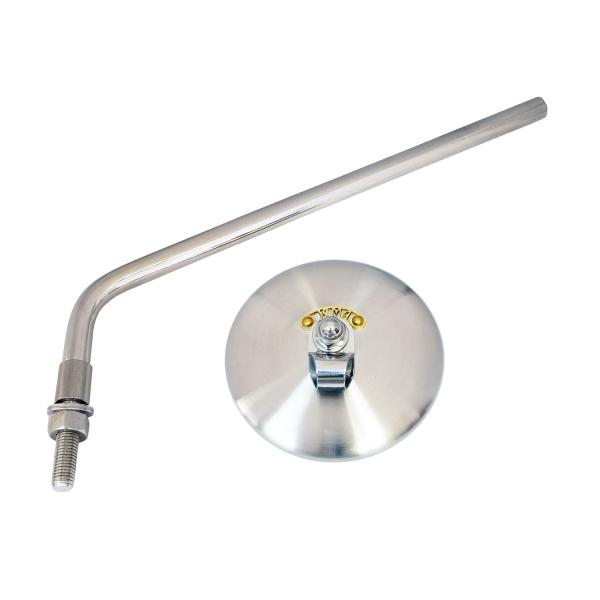 モーターロック　ＪＣＭＡミラー　φ８０　ヘアライン　ブラスタグ