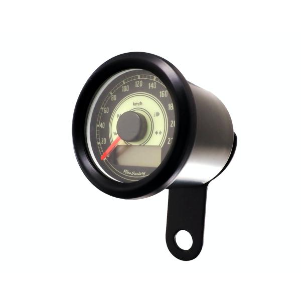 ４８ｍｍ　レトロフェイス　　インジケーター付きスピードメーター　黒