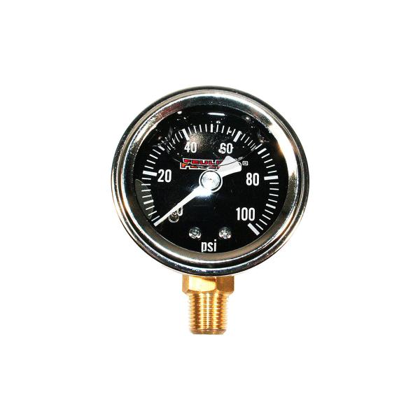１００ＰＳＩ　オイルプレッシャーゲージ　ボトムポート　ブラック
