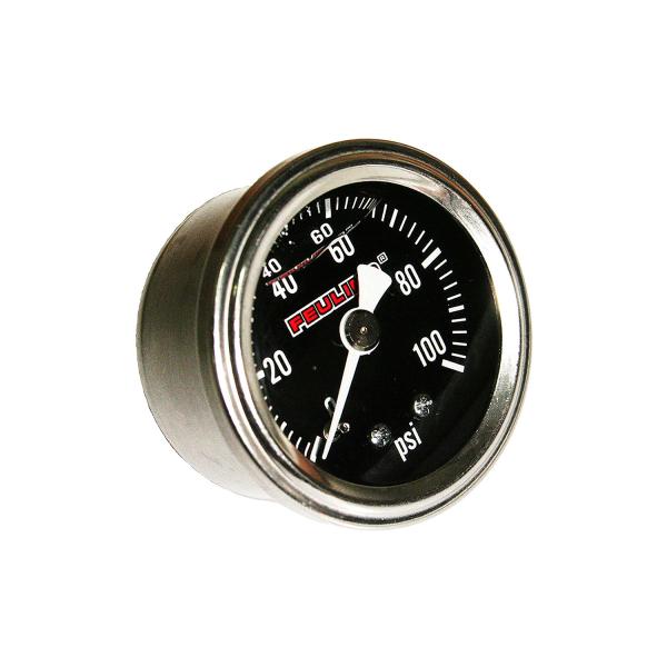 １００ＰＳＩ　オイルプレッシャーゲージ　バックポート　ブラック