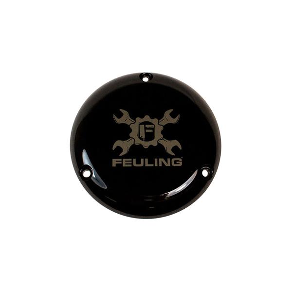 ギアクロスロゴ　ダービーカバー　３穴　グロスブラック／スモーク