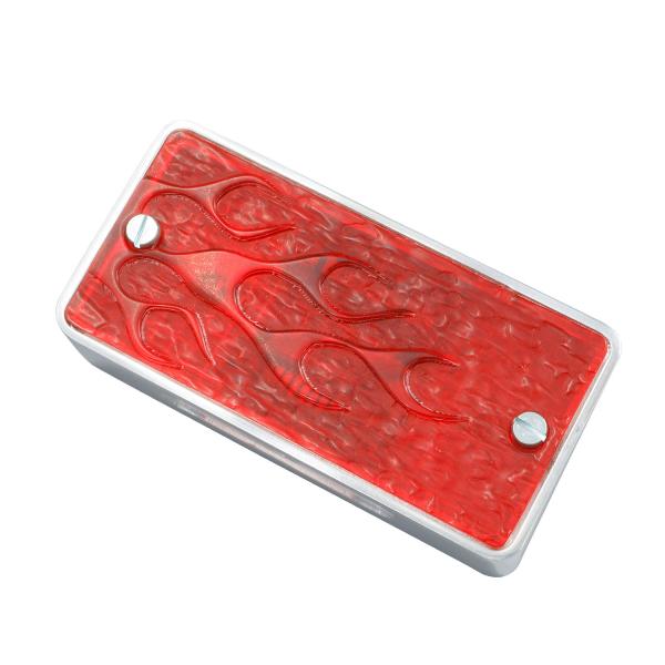 ＭＡＬＣＯＭ　スクエアテールライト　ポリッシュ　横フレイムス