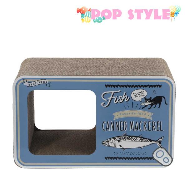 【POP STYLE 缶詰型爪とぎ リバーシブルカラー2個セット】アメリカンポップスタイル 猫用 猫...