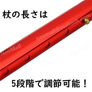 杖 アルミステッキ ブラック アルミ製 軽量 ...の詳細画像2