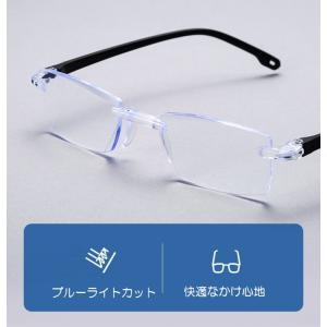 老眼鏡 フチなし メガネ 超軽量 メンズ レデ...の詳細画像3
