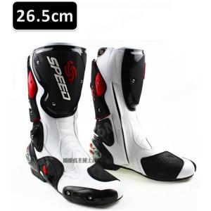 バイク用ブーツ　レーシングブーツ　ライダースシューズ、ホワイト 即納　27 レーシングブーツ 118 ホワイト 27.5cm バイクブーツ 防水