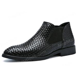 OMS 男性用革ビジネスシューズ 大人気 ☆ メンズ ビジネス レザー シューズ ボルドー サイズ 24.0cm