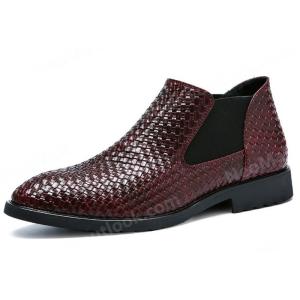 メンズ ビジネス レザー シューズ グレー 革靴 靴 カジュアル 屈曲性