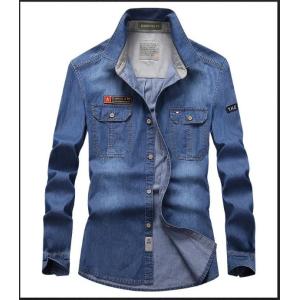 メンズ 長袖 デニム シャツ グレー 春秋【n189】 : NEOMALLヤフー