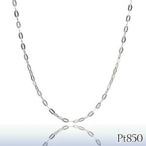 プラチナ ネックレス チェーン 40cm PT Pt850 ペタルチェーン 幅1.0mm